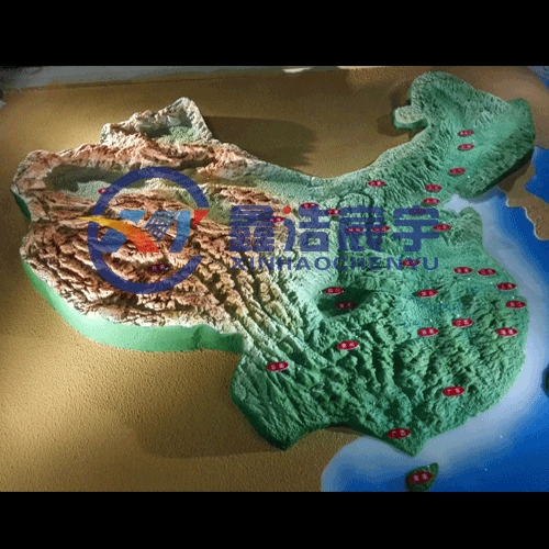 中國地形圖模型