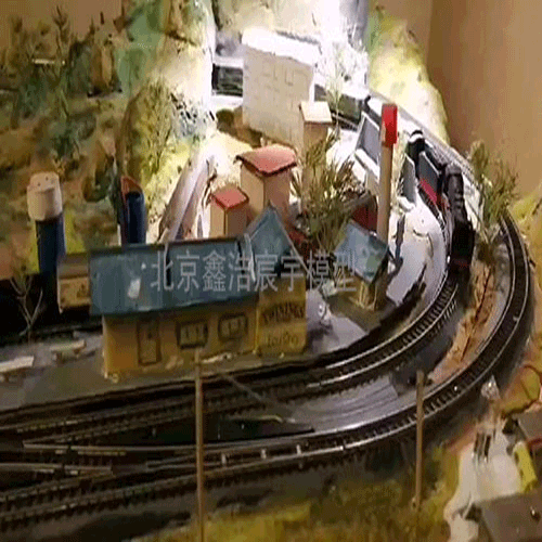S比例火車鐵道沙盤(pán)模型，DIY火車軌道模型制作